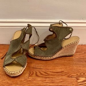 Franco Sarto Green Wedges